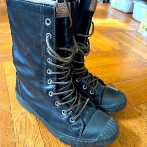 Converse Chuck Taylor Bosey BT X-Hi Boots Men US 9.5Black Leather Lined RARE🔥🔥